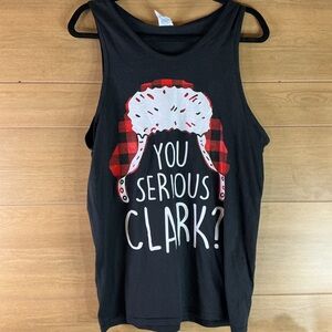 Black Christmas unisex medium Tank Top with National Lampoon  Print